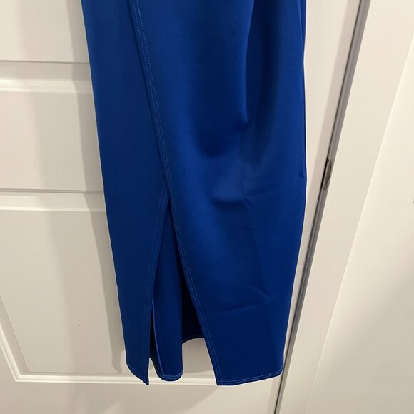 Boohoo Strapless Long Blue Dress - Picture 4 of 15